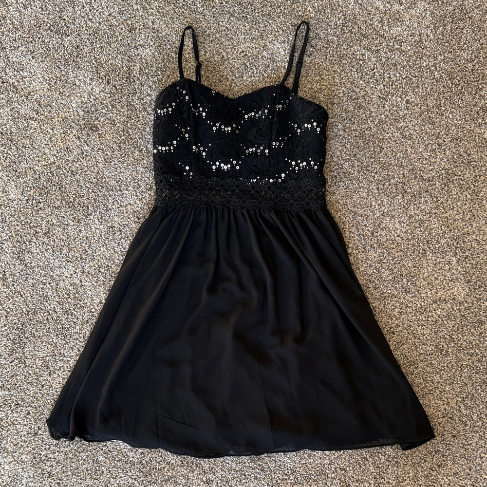 BCX Black Sequin Mini Dress
